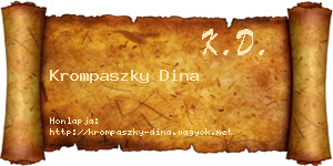 Krompaszky Dina névjegykártya